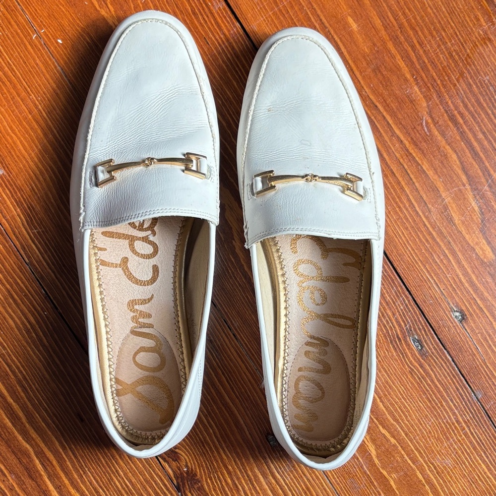 Sam Edelman Women’s  White Loafers